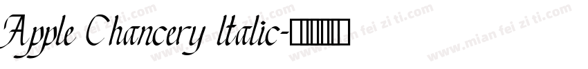 Apple Chancery ltalic字体转换